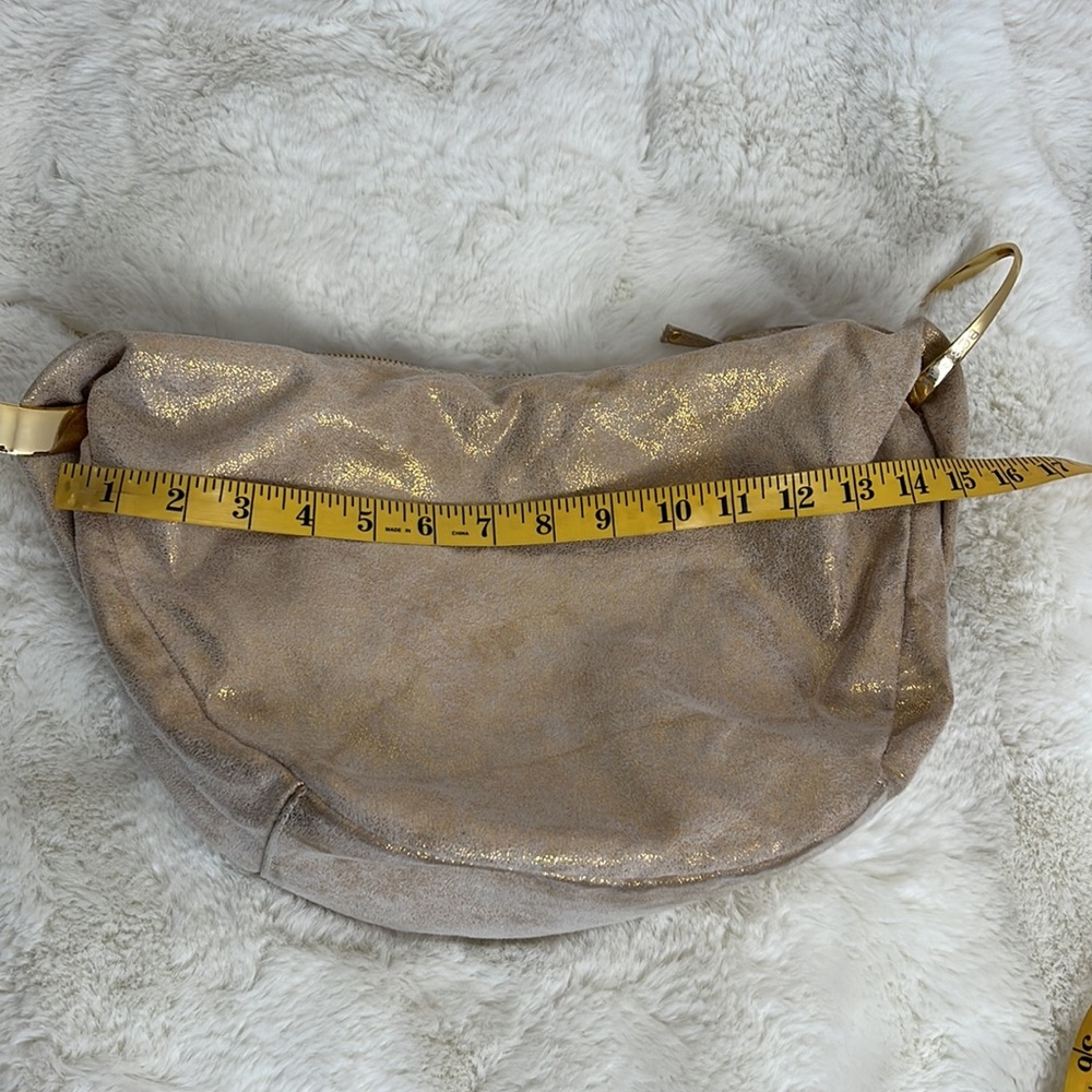 Bracelet hobo bag, BCBGirl gold vegan faux leather gold boho bag - Picture 13 of 16